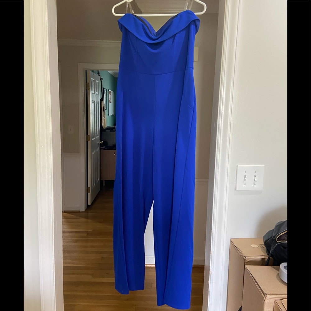 NWOT Royal Blue Jumpsuit / Romper size Large